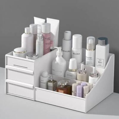 Cosmetic Makeup Organizer with Drawers – White