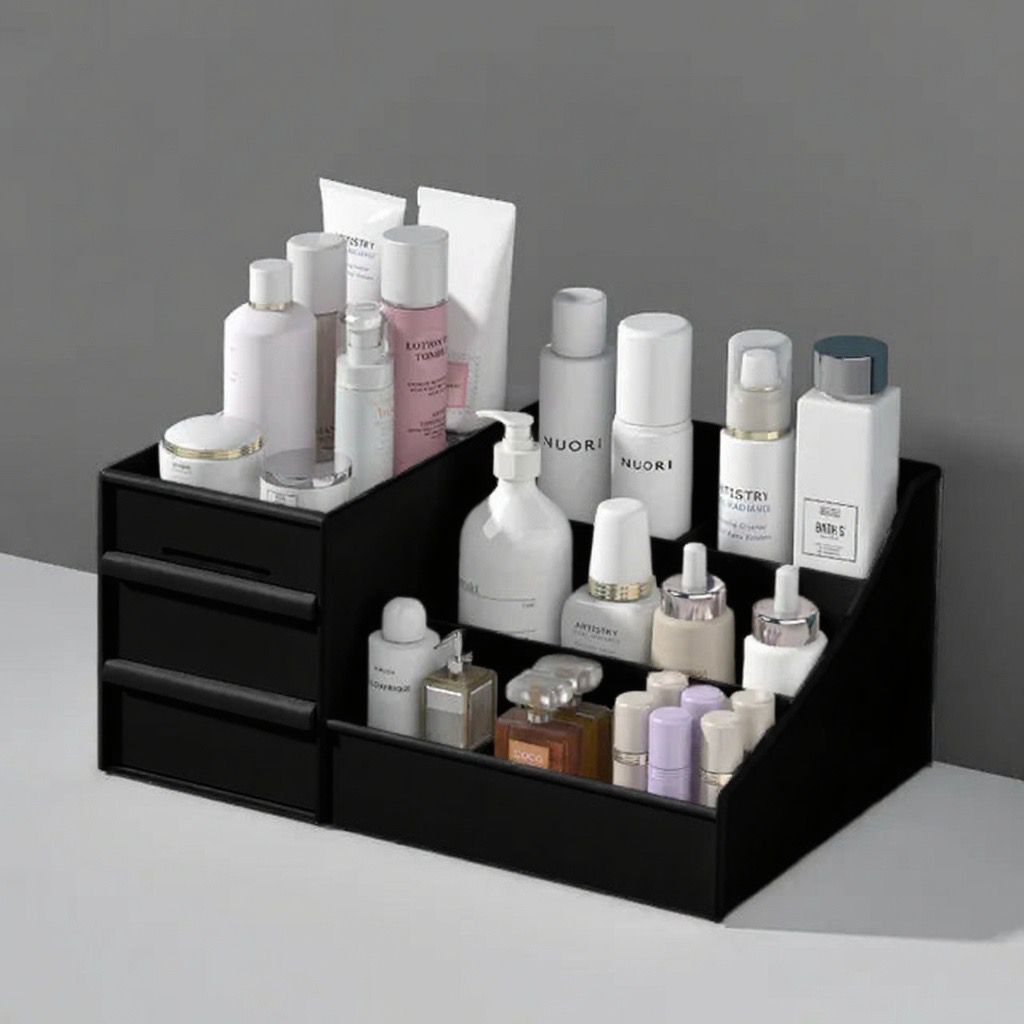Cosmetic Makeup Organizer with Drawers – White - Image 2